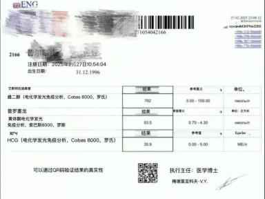单身女性赴吉尔吉斯试管成功怀孕，HCG 45.2迎接新生命-1.jpg