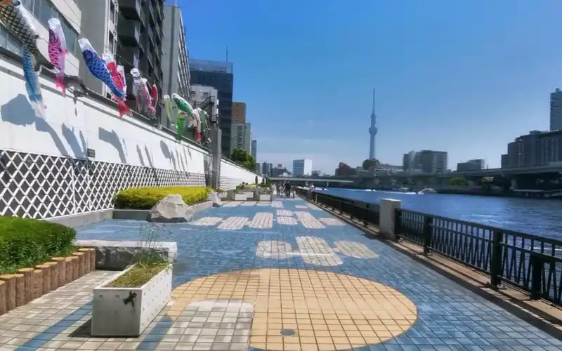 东京隅田川河岸步道